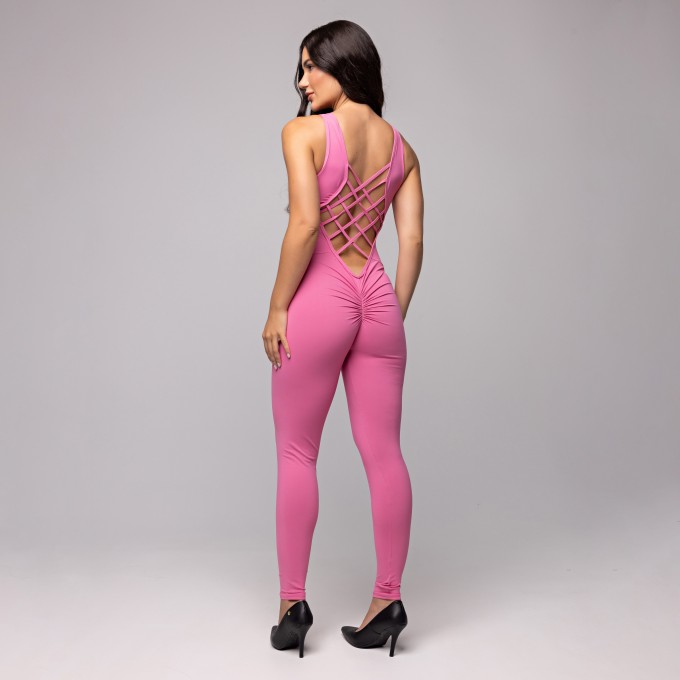 Macacão Confort Entrelaçado Rosa