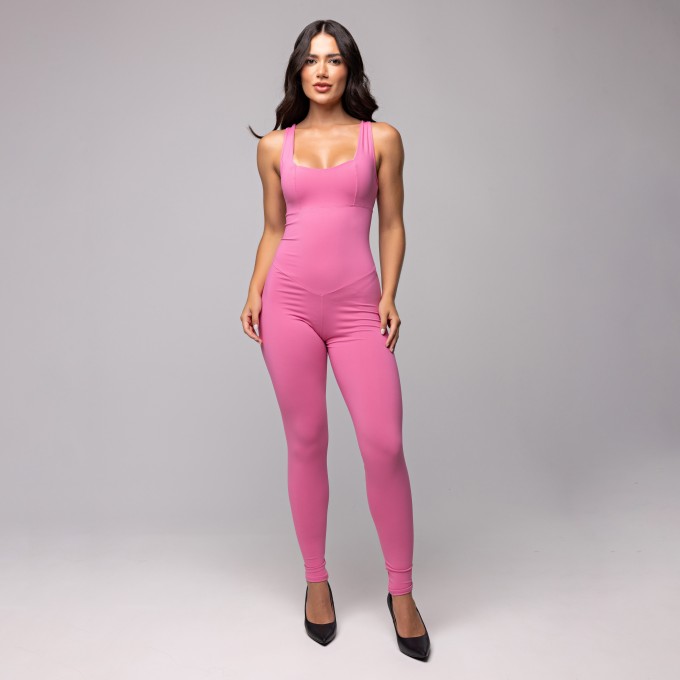 Macacão Confort Entrelaçado Rosa