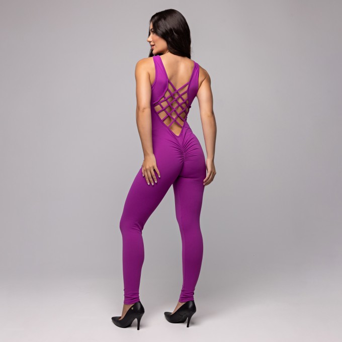 Macacão Confort Entrelaçado Roxo