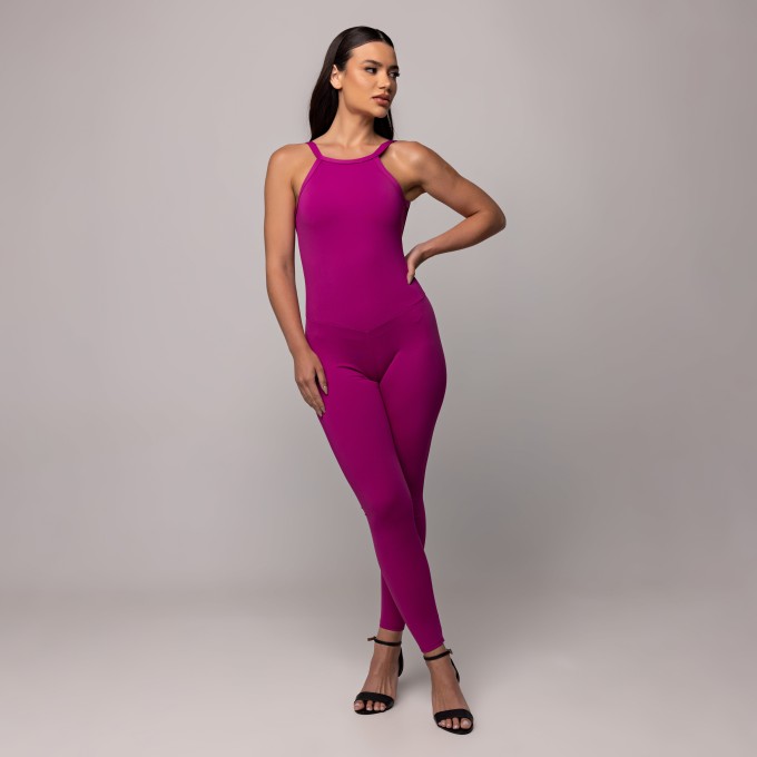 Macacão Compression Magenta Escuro