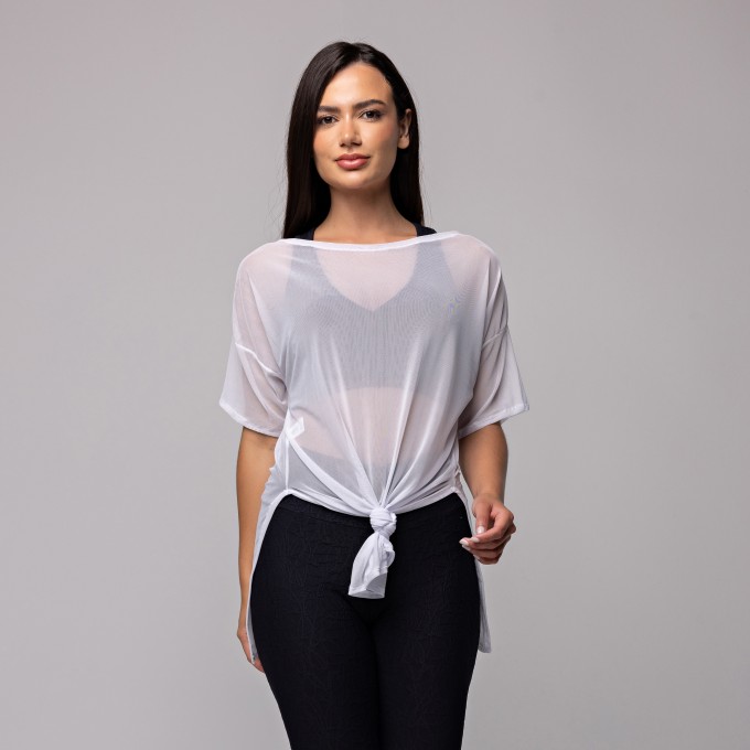 Blusa Tule Longa Branco