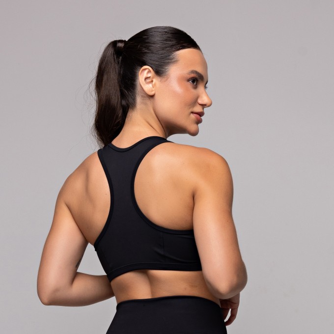 Top Compression Nadador Preto