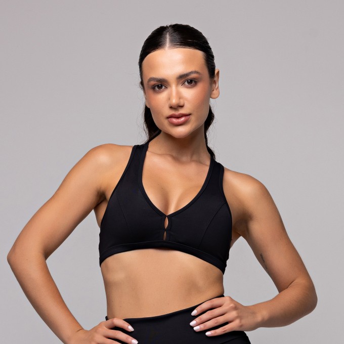 Top Compression Nadador Preto