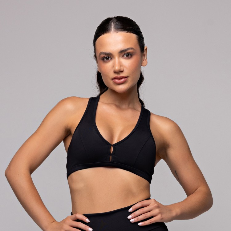 Top Compression Nadador Preto