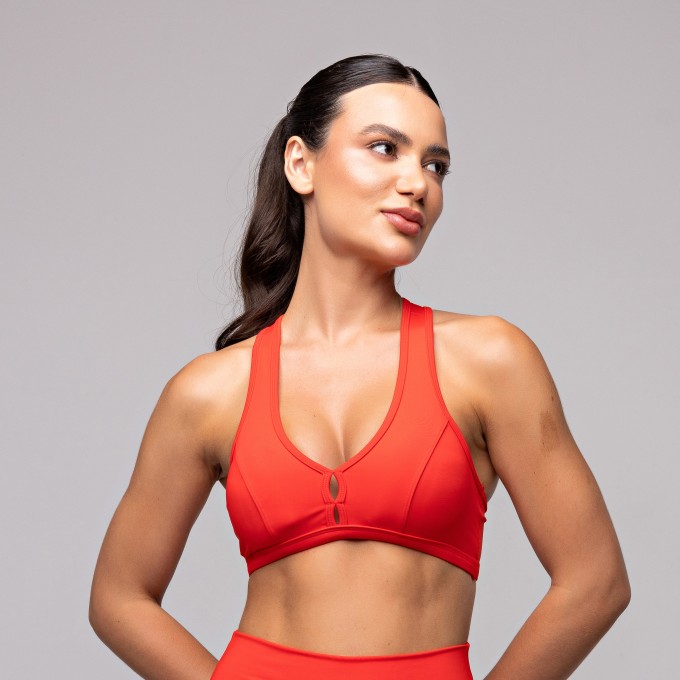 Top Compression Nadador Vermelho