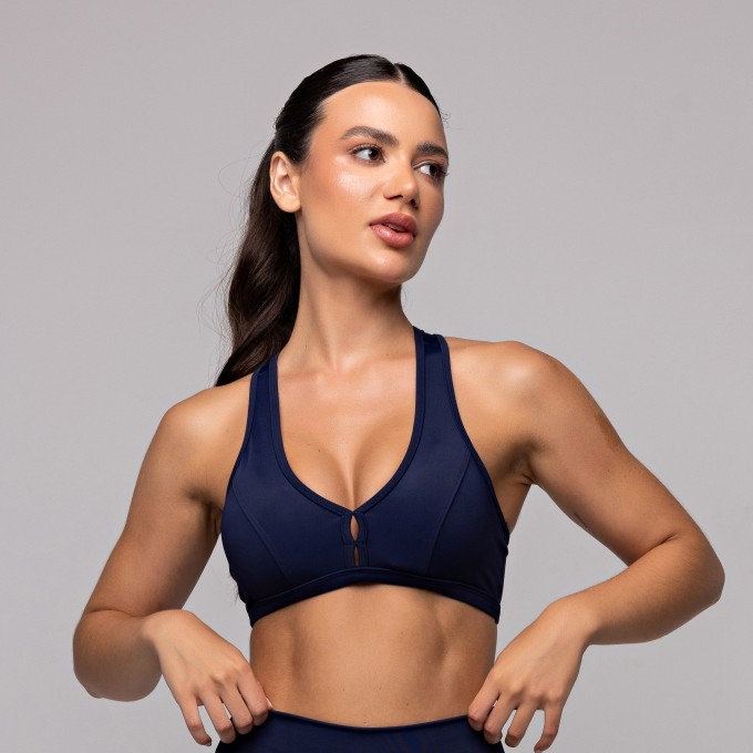 Top Compression Nadador Azul Marinho