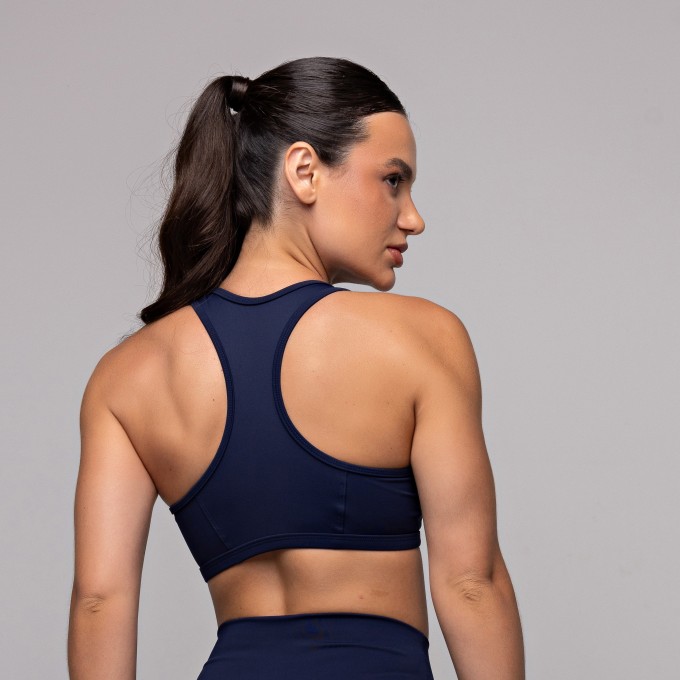 Top Compression Nadador Azul Marinho