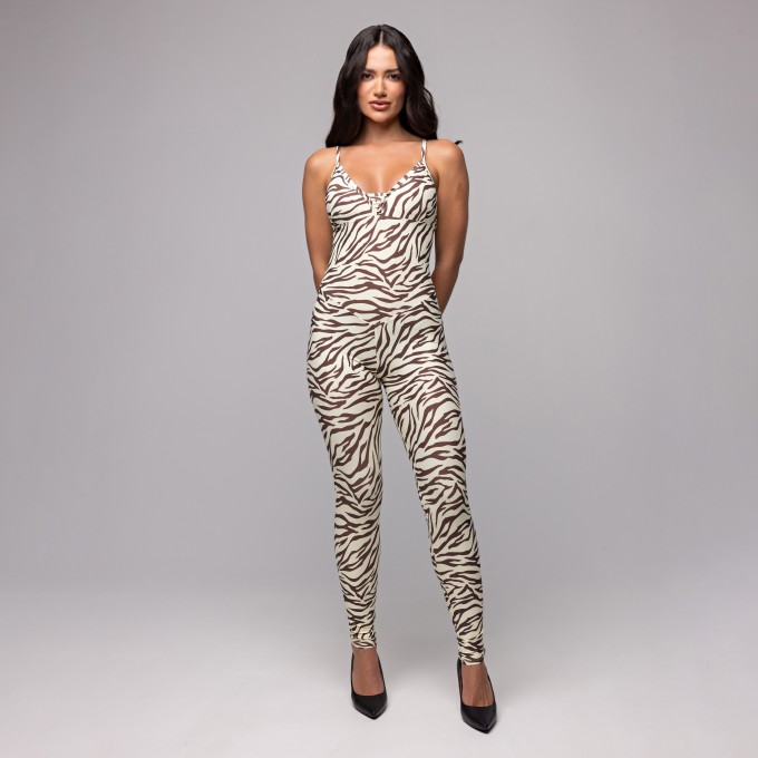 Macacão Digital Zebra Nude