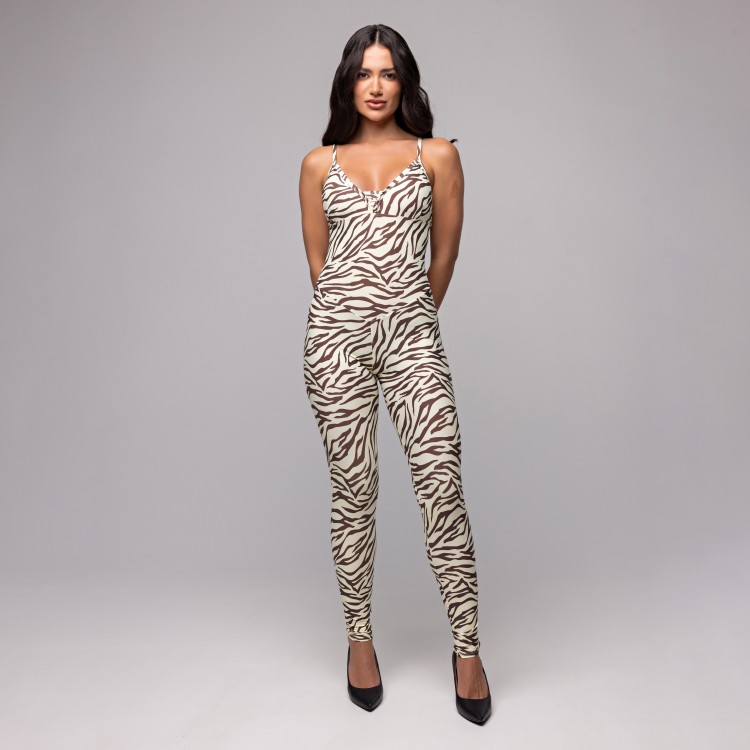 Macacão Digital Zebra Nude