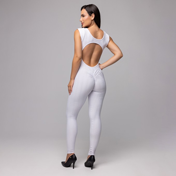 Macacão Power Mode Sculpter Branco