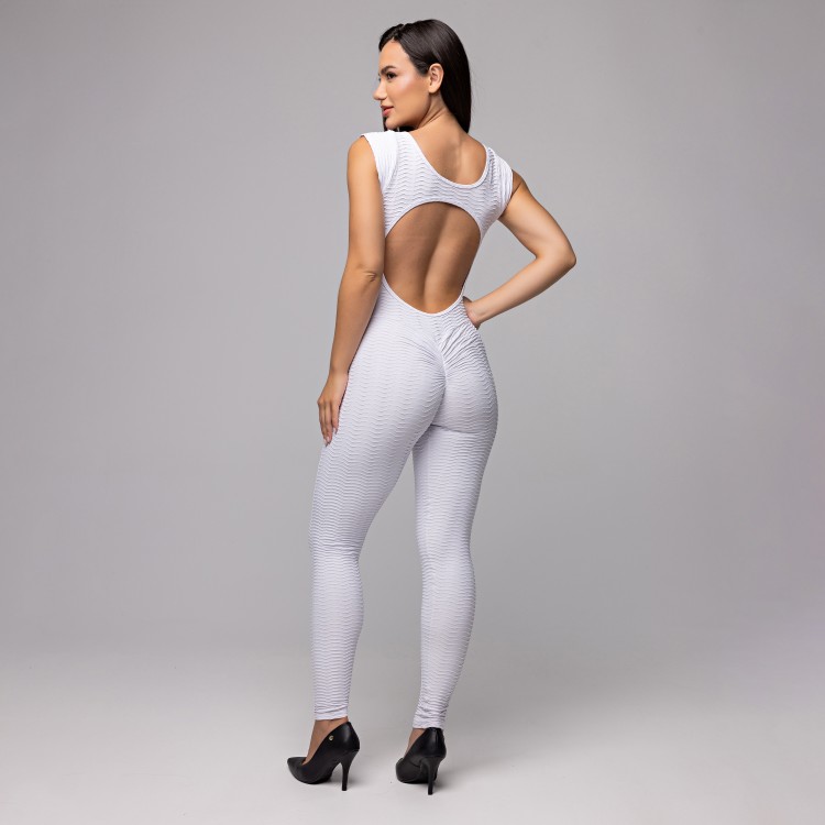 Macacão Power Mode Sculpter Branco