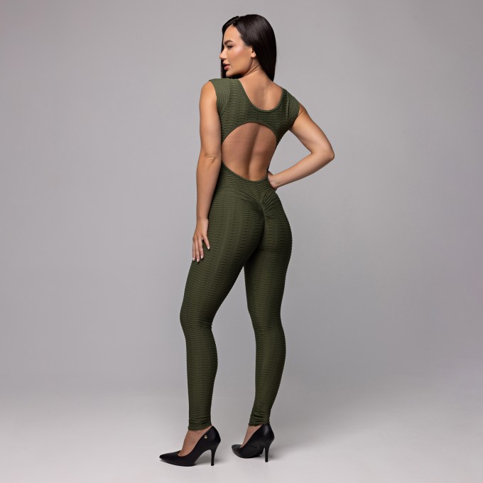 Macacão Power Mode Sculpter Verde Militar