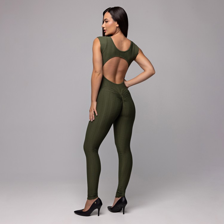 Macacão Power Mode Sculpter Verde Militar