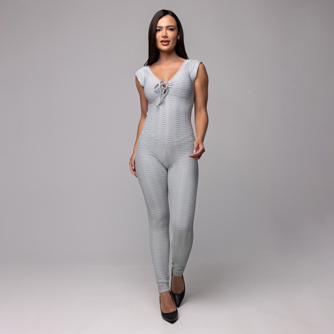 Macacão Power Mode Sculpter Cinza