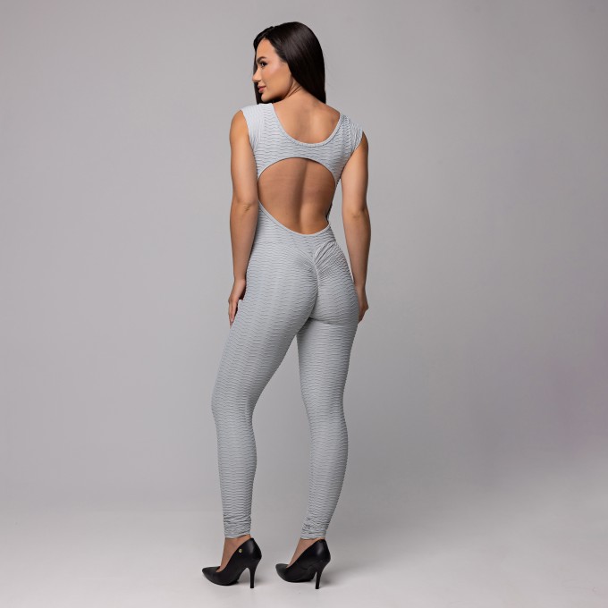 Macacão Power Mode Sculpter Cinza