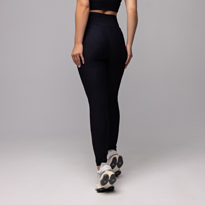 Legging Jacquard Coquinho Preta