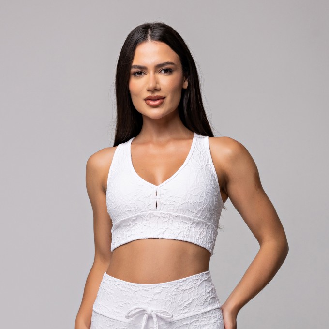 Top Jacquard Coquinho Branco