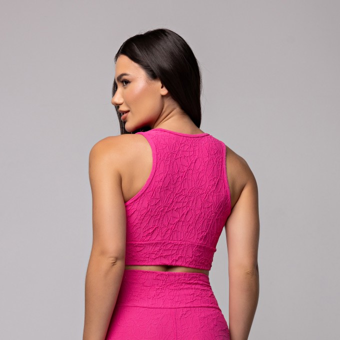 Top Jacquard Coquinho Rosa