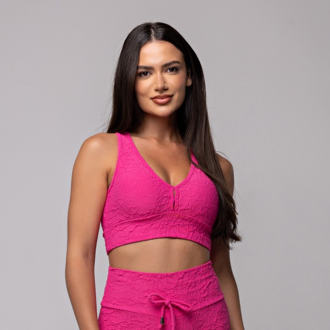 Top Jacquard Coquinho Rosa