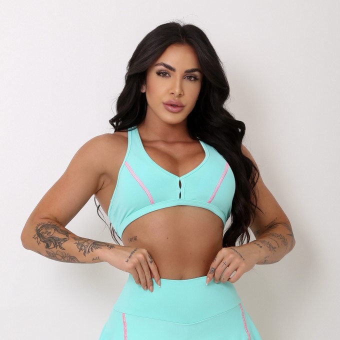 Top Confort Light Azul Ciano