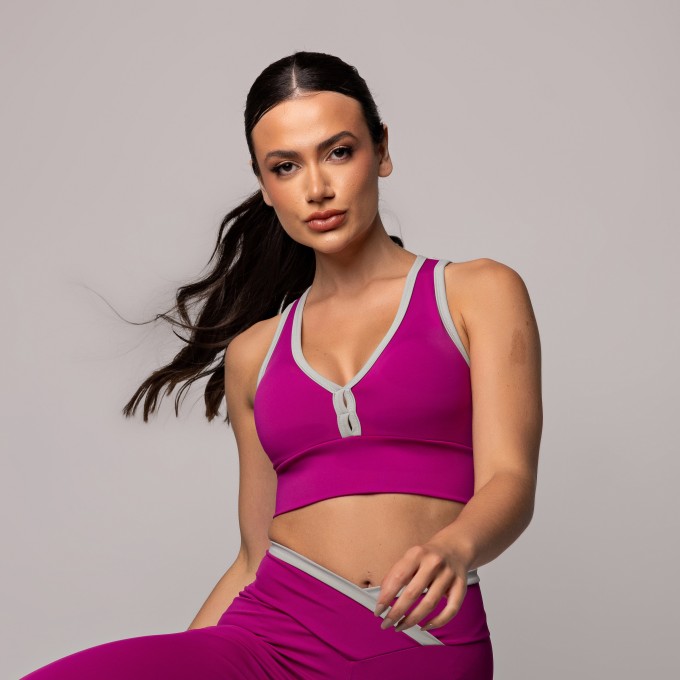 Top Compression Magenta Escuro