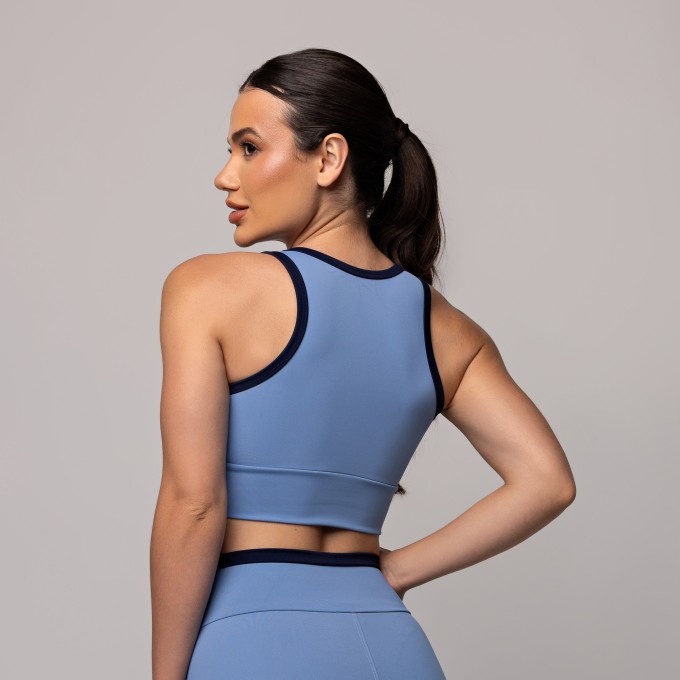 Top Compression Azul Porcelana