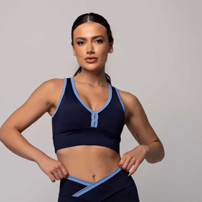 Top Compression Azul Marinho