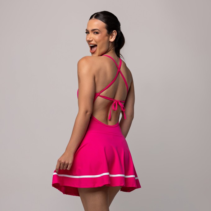 Vestido Beach Tennis Rosa Magenta