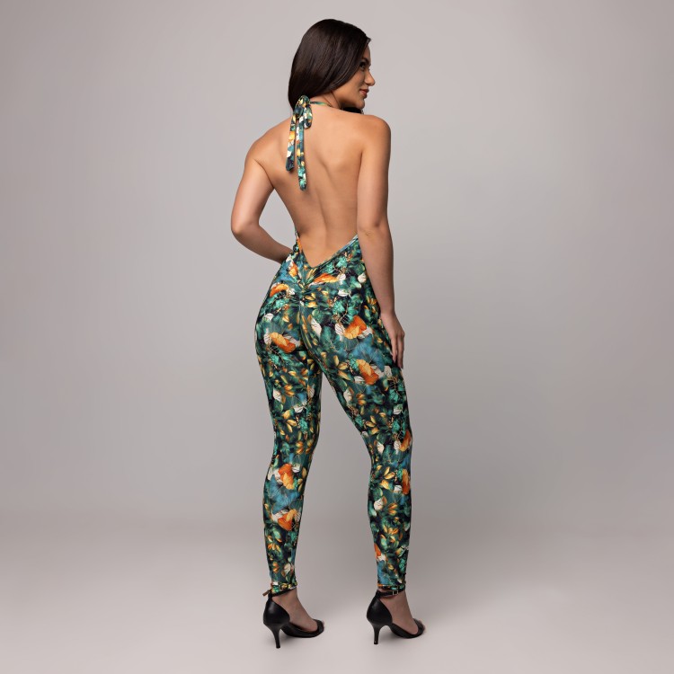 Macacão Frente Única Estampado