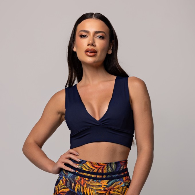 Top V Fit Azul Marinho