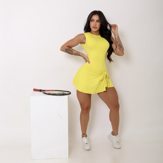 Vestido Beach Tennis Tie Amarelo