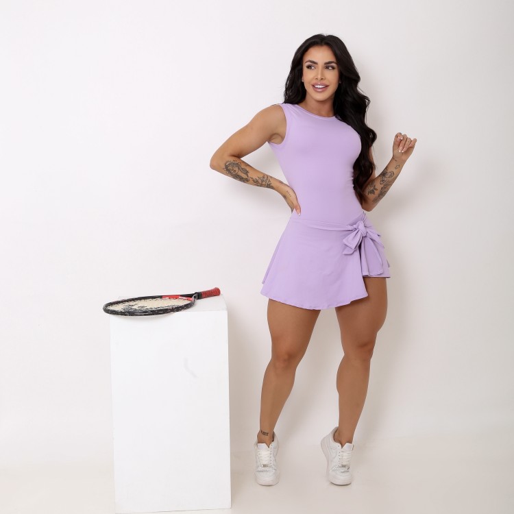 Vestido Beach Tennis Tie Lilas