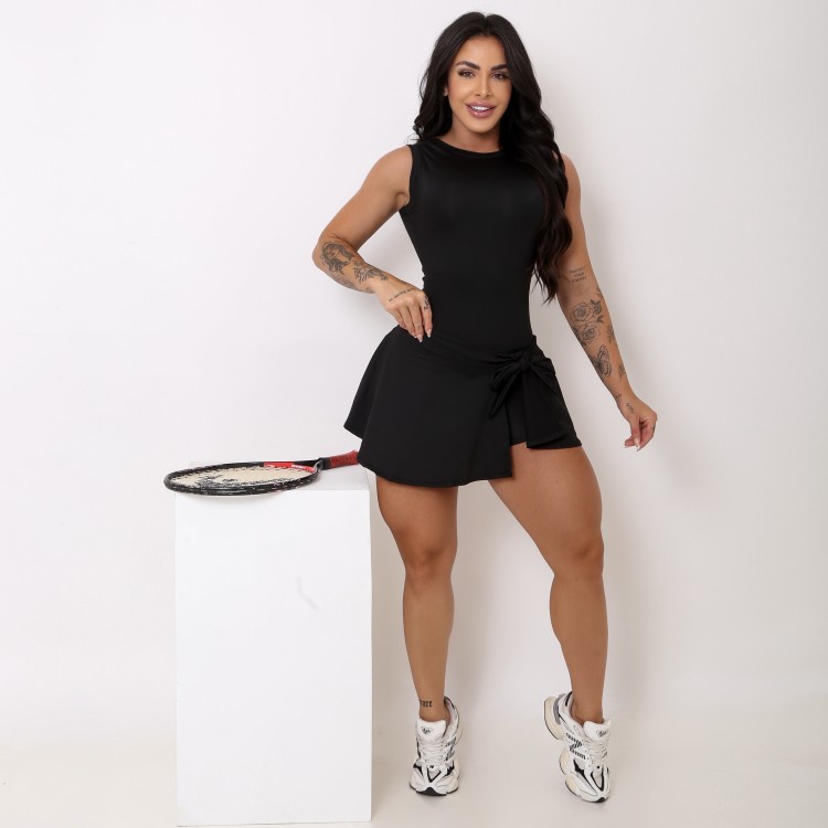 Vestido Beach Tennis Tie Preto