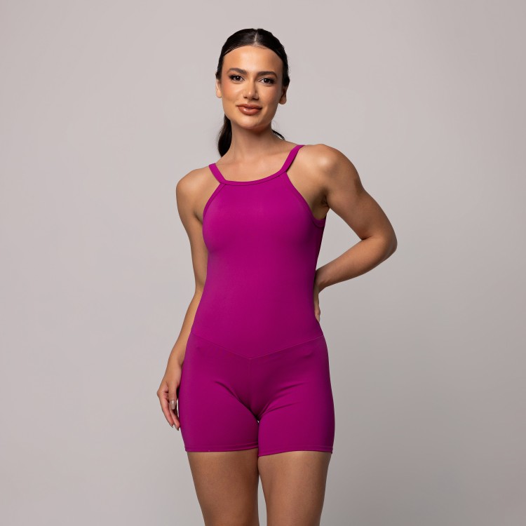 Macaquinho Compression Magenta Escuro