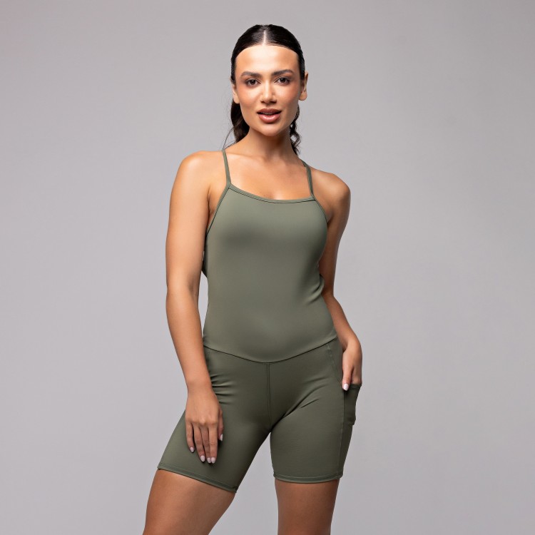 Macaquinho Compression com Bolso