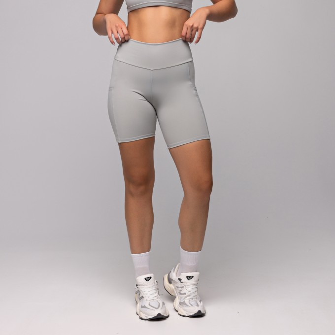 Short Compression com Bolso Cinza