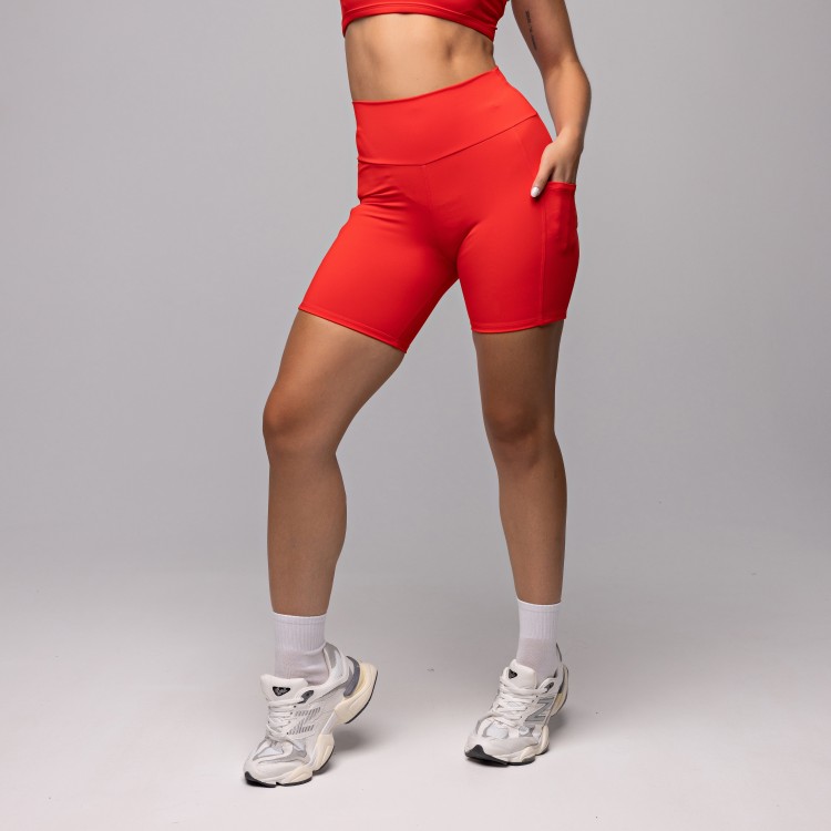 Short Compression com Bolso Vermelho